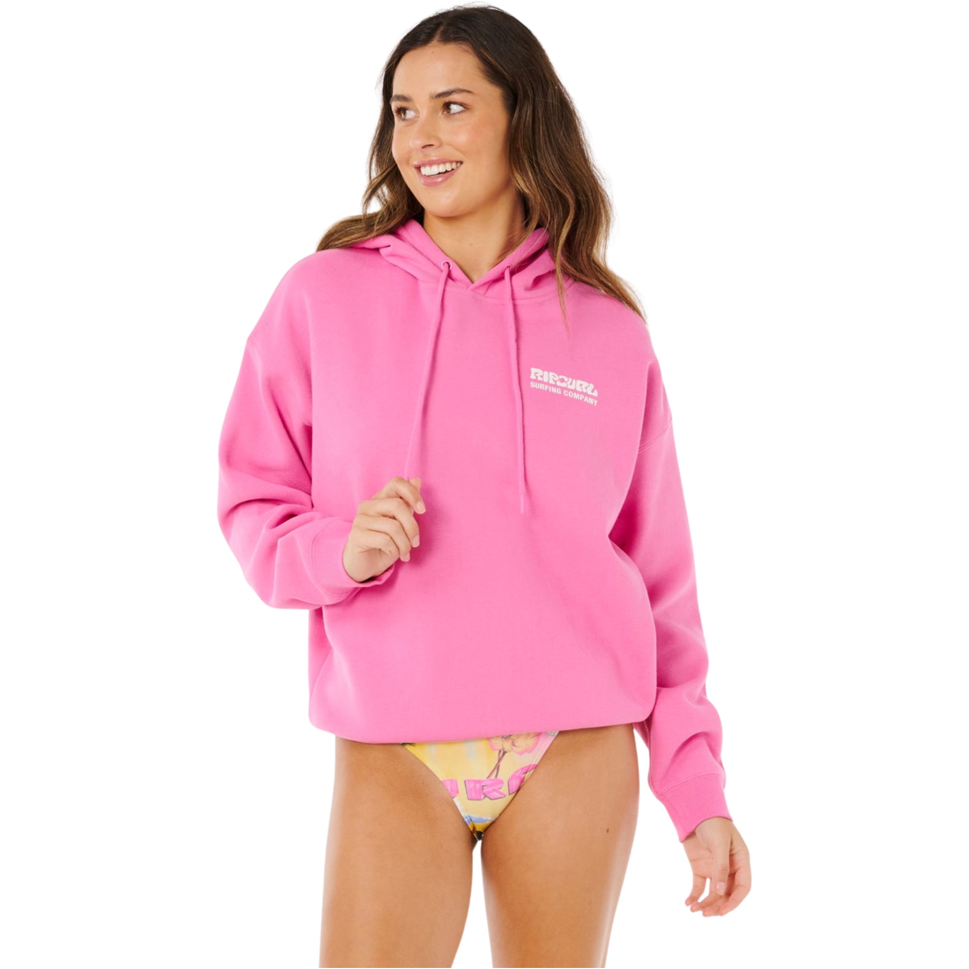 2026 Rip Curl Womens Surf Puff Heritage Hoodie 06AWFL - Super Pink